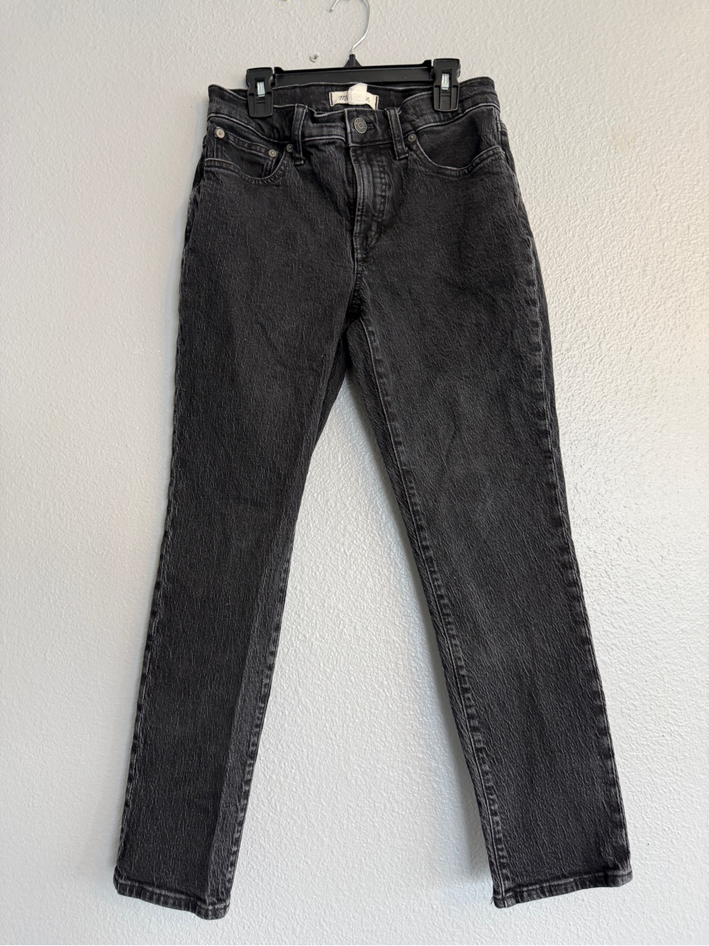 🔥 Madewell The Mid-Rise Perfect Vintage Jean Black Wash Size 25